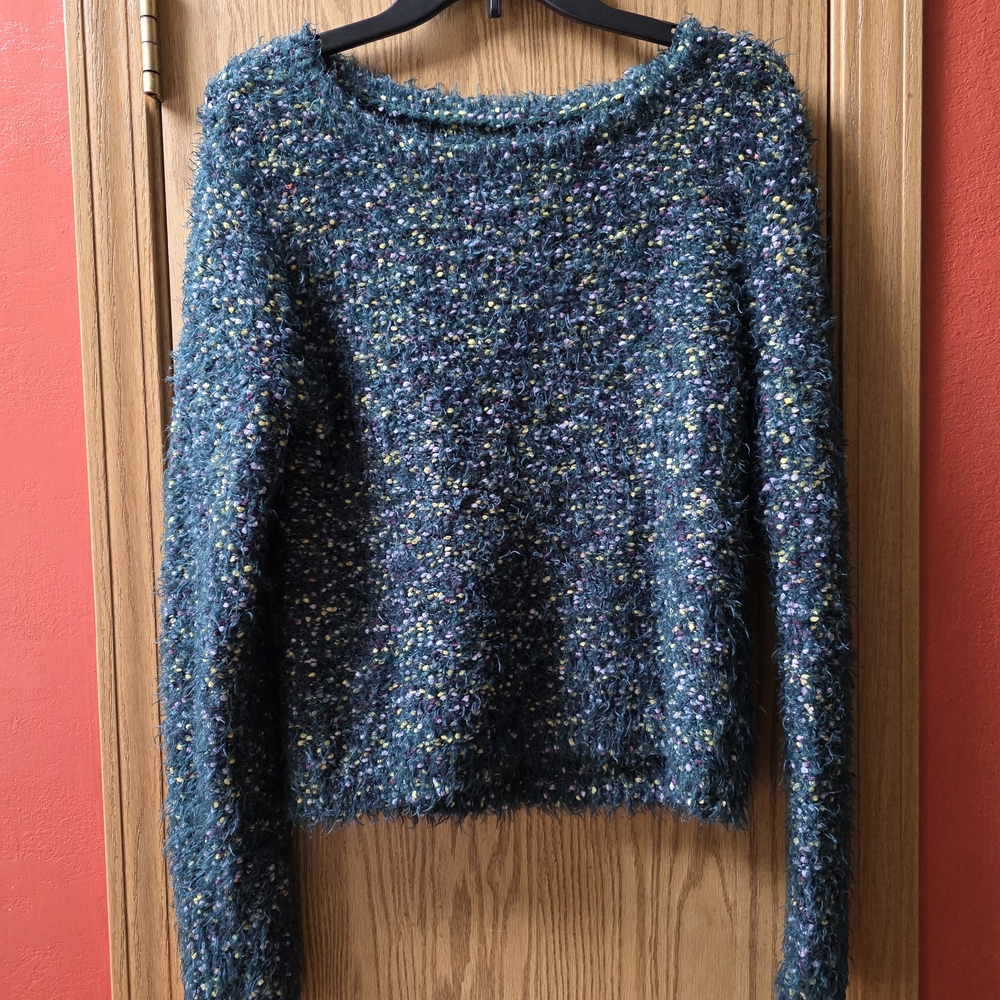 Wild Fable Teal Multicolor Knit Sweater